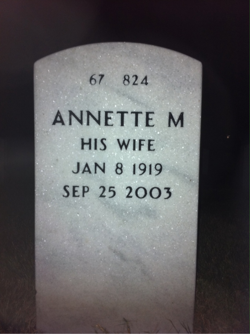 Back of headstone — Joseph Walton