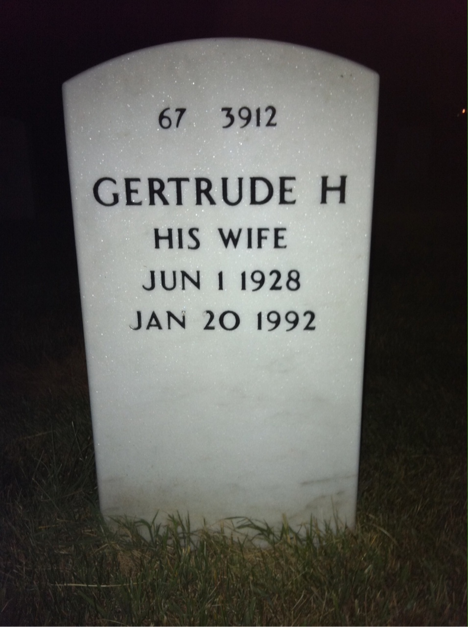 Back of headstone — Robert Osborne