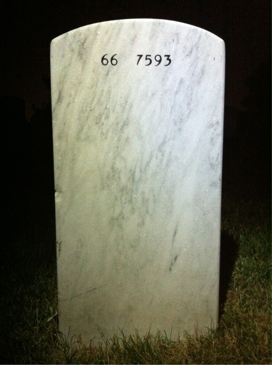 Back of headstone — Jay Sculley