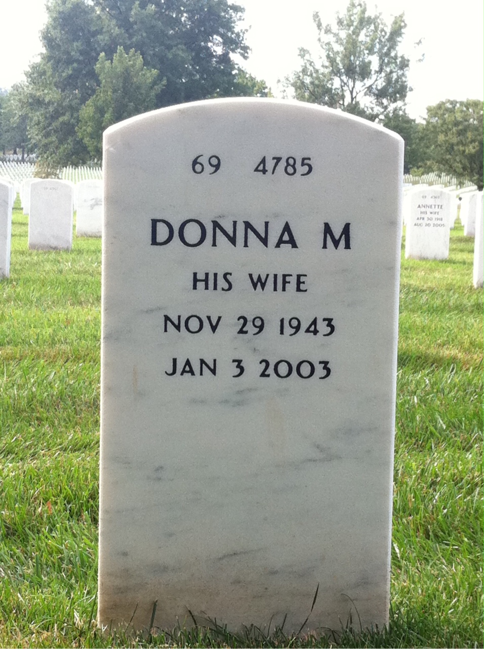 Back of headstone — James Morales
