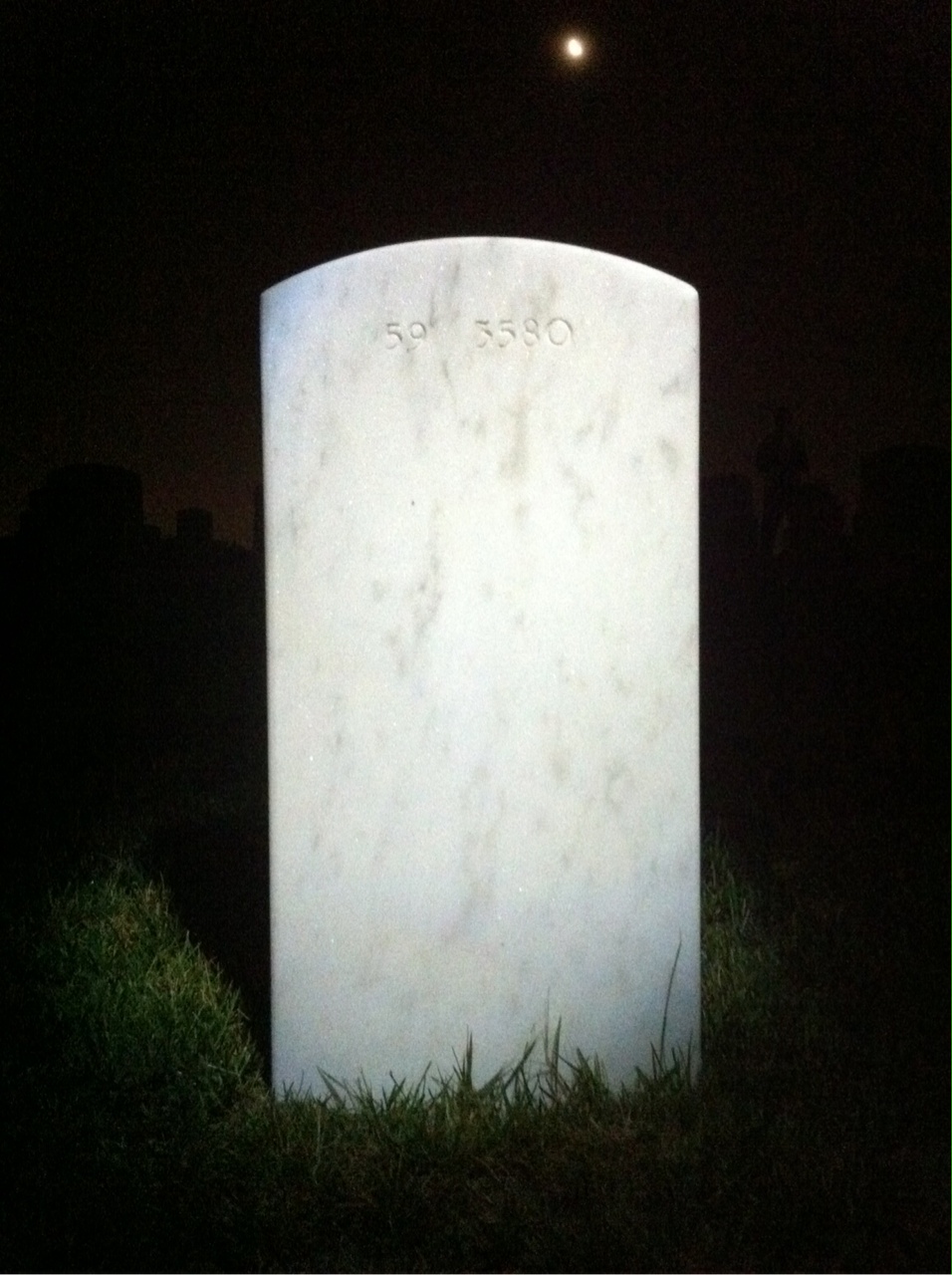 Back of headstone — Charles Judge