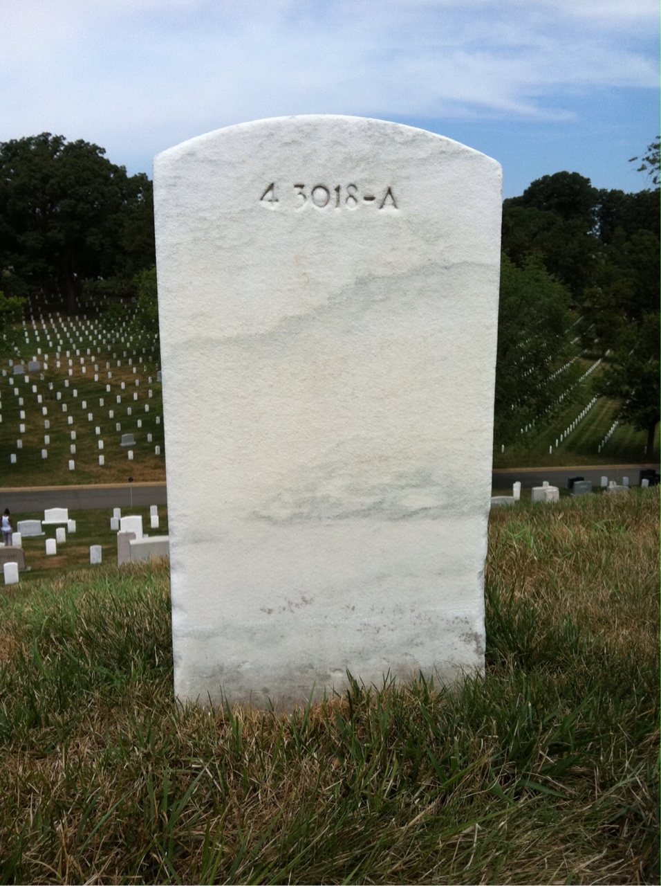 Back of headstone — Kevin Cunningham