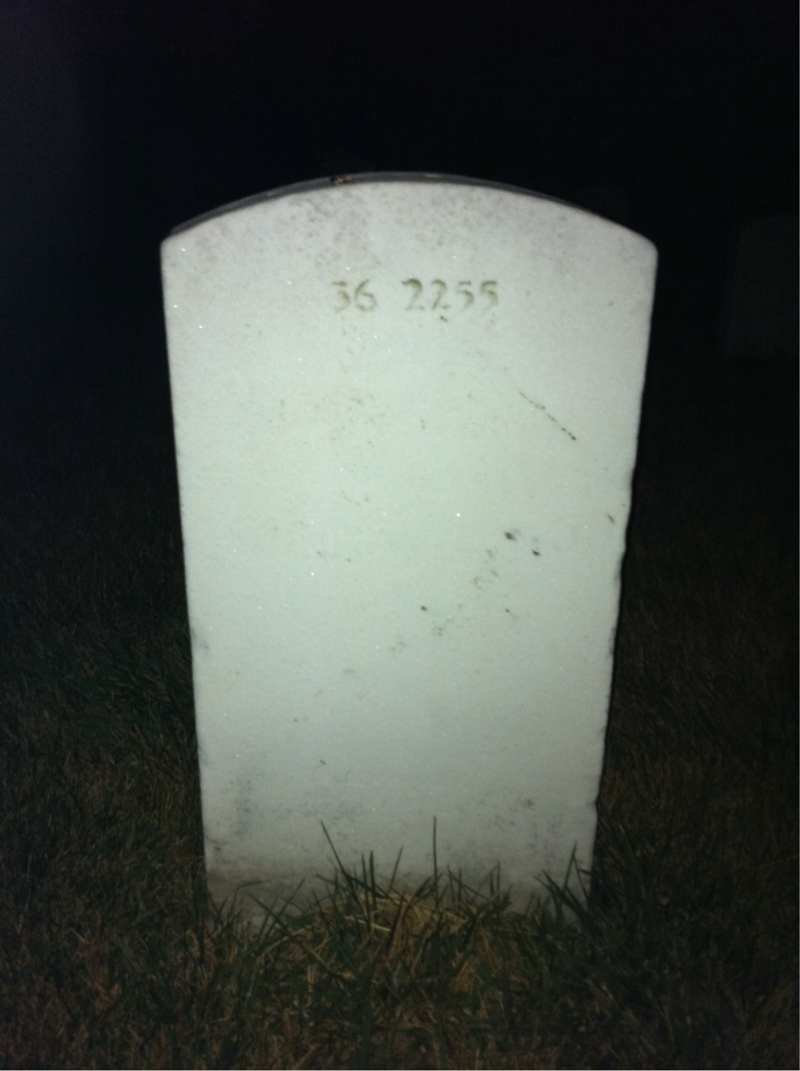 Back of headstone — Nettie Armstrong
