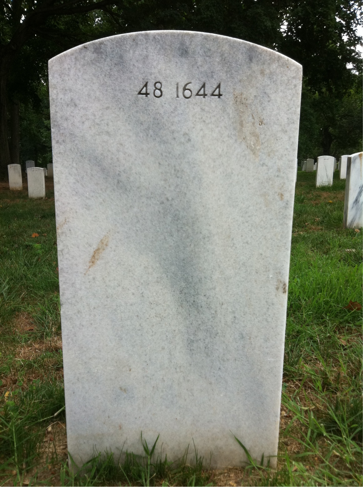 Back of headstone — John J Finnegan