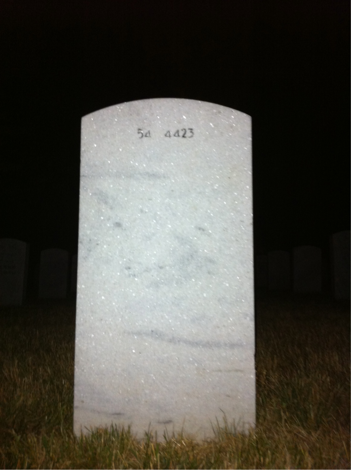 Back of headstone — William Ayers