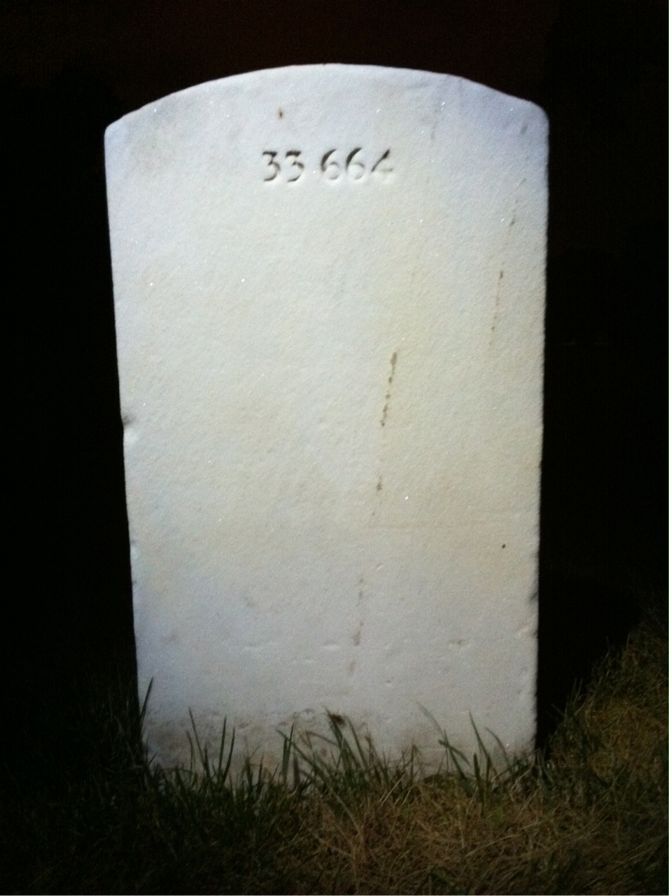 Back of headstone — Walter Allen