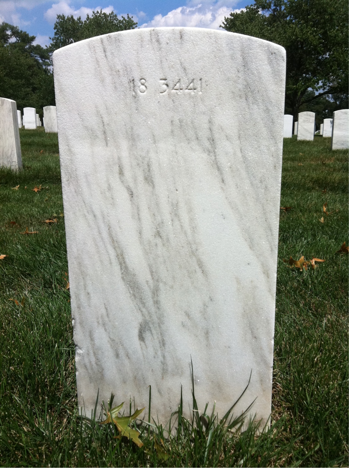 Back of headstone — Joseph Miscannon