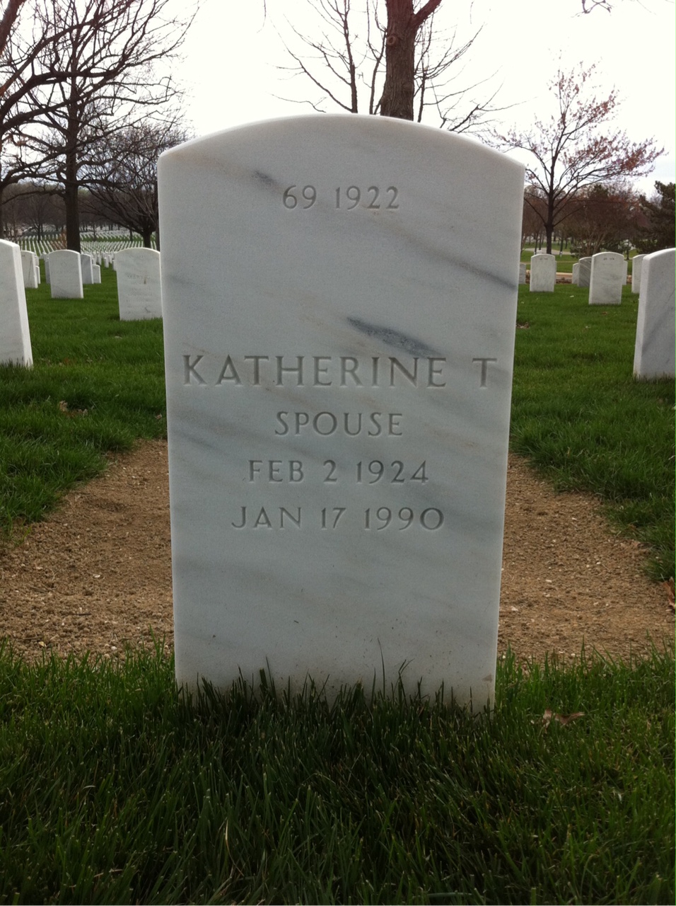 Back of headstone — Vincent Murphy