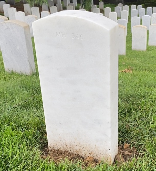 Back of headstone — Ralph Balcom