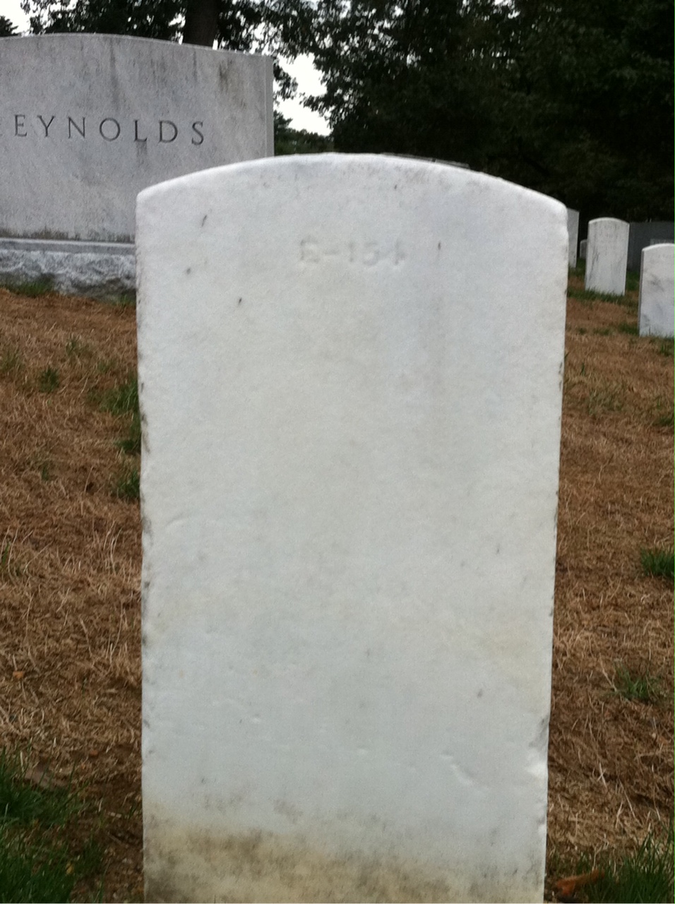 Back of headstone — Harlan Ballentine