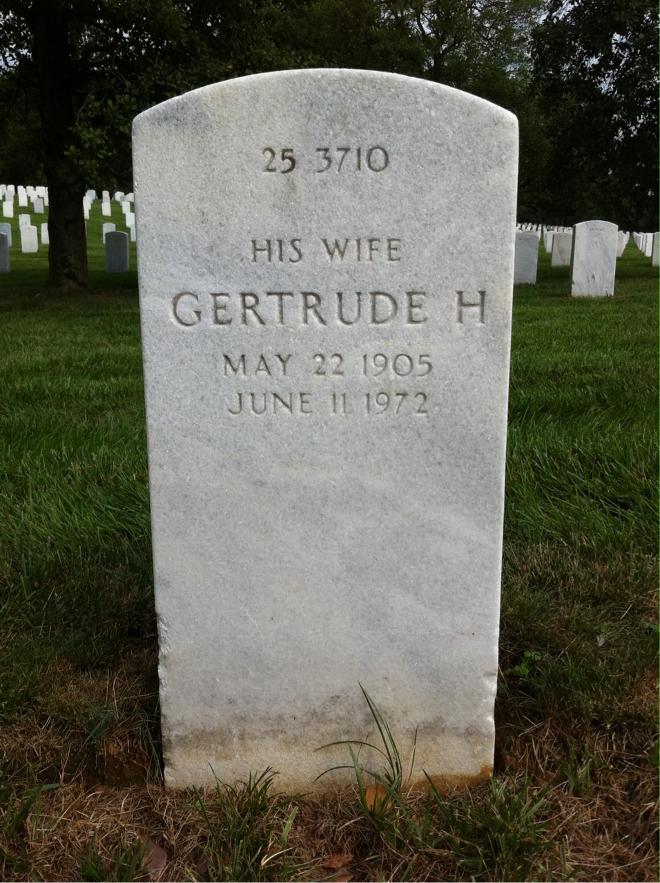 Back of headstone — Roy Charles Cudmore