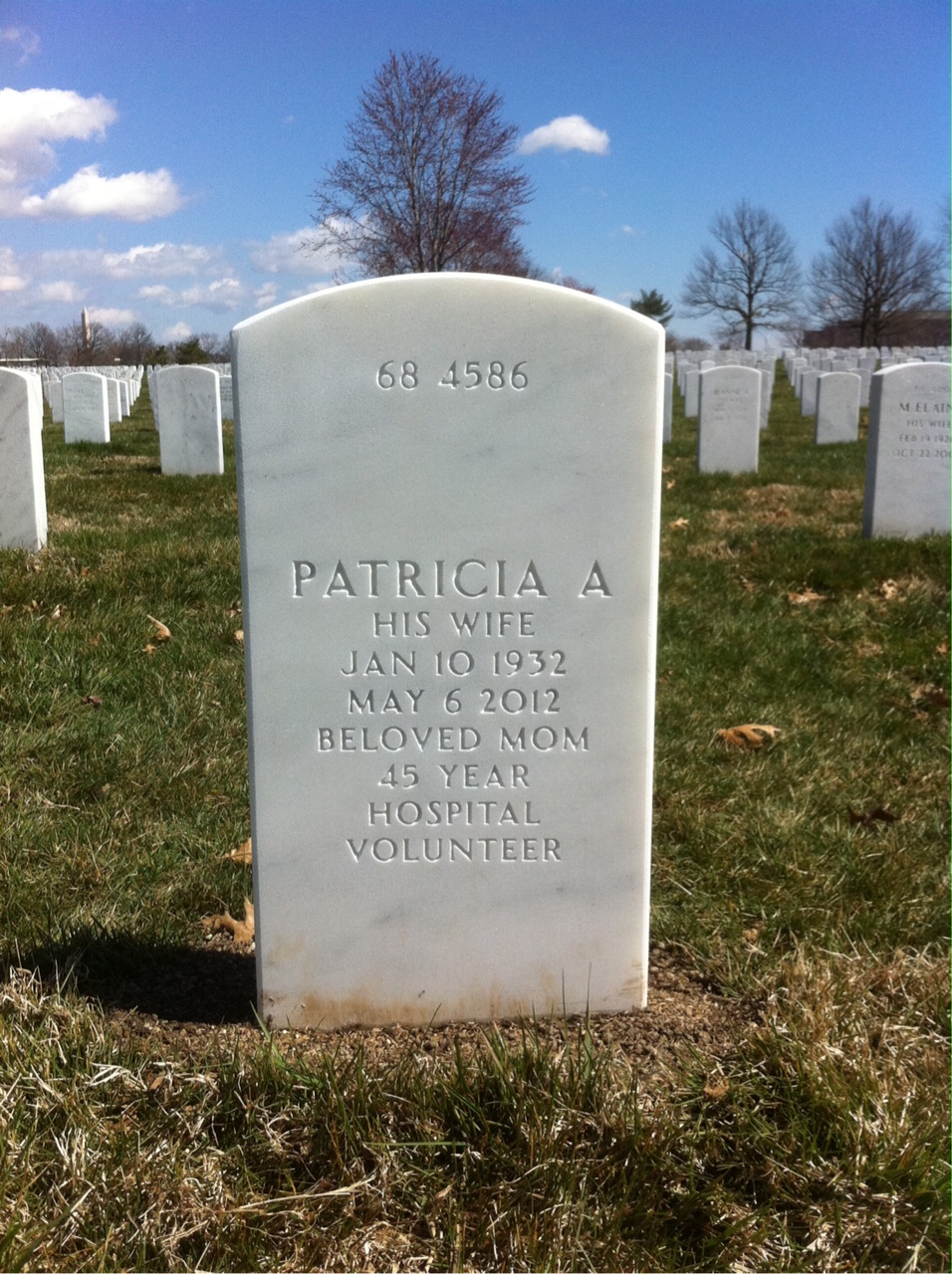Back of headstone — John Baltadonis