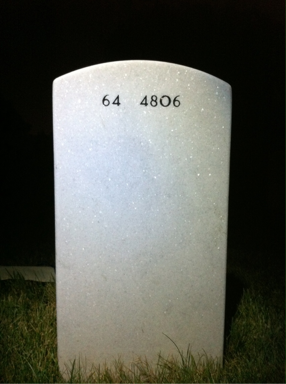 Back of headstone — Howard Douthit