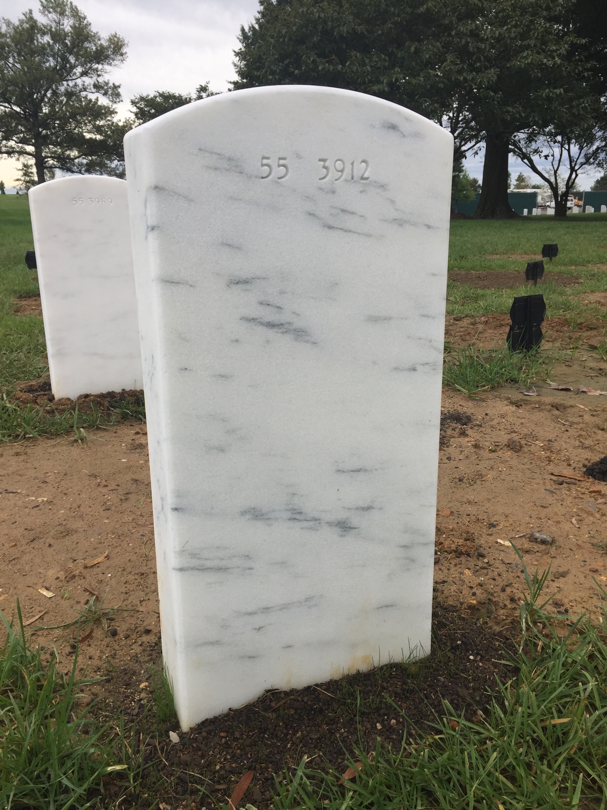 Back of headstone — William C Haskell