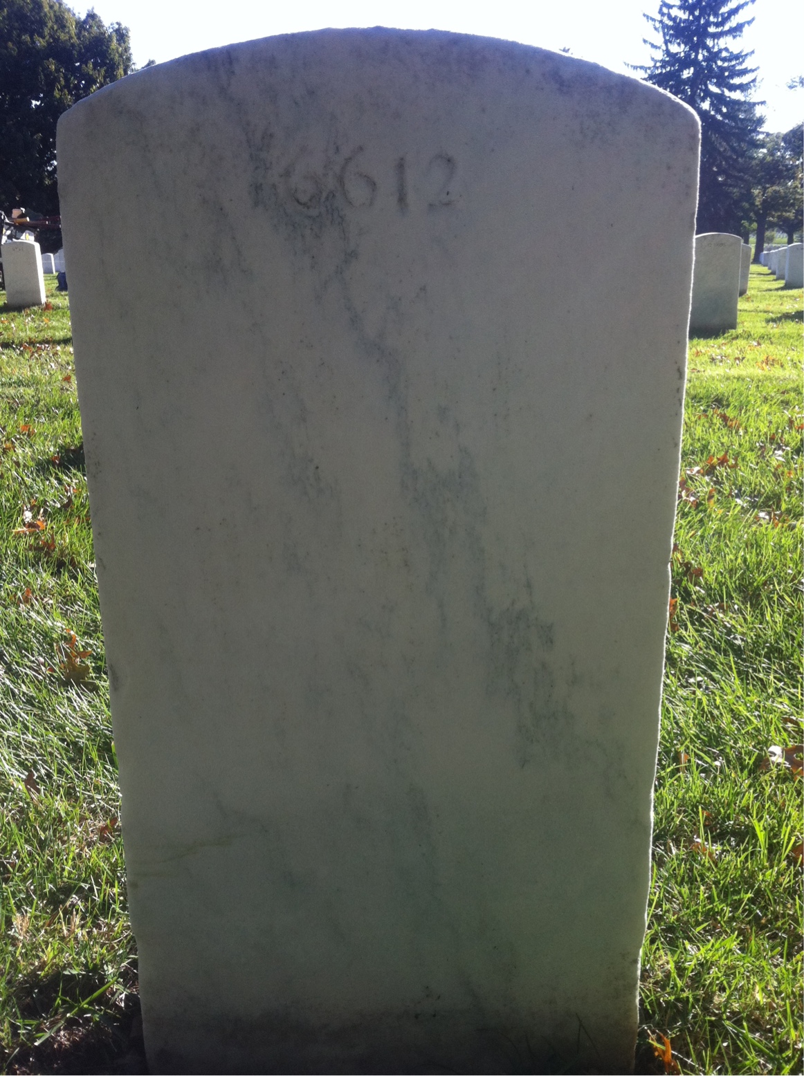 Back of headstone — Jack Crisman
