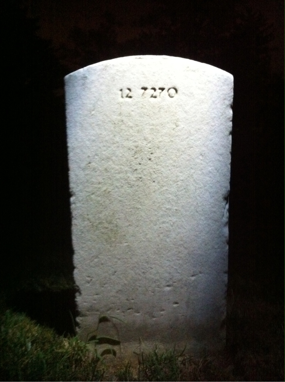 Back of headstone — Joseph Cox