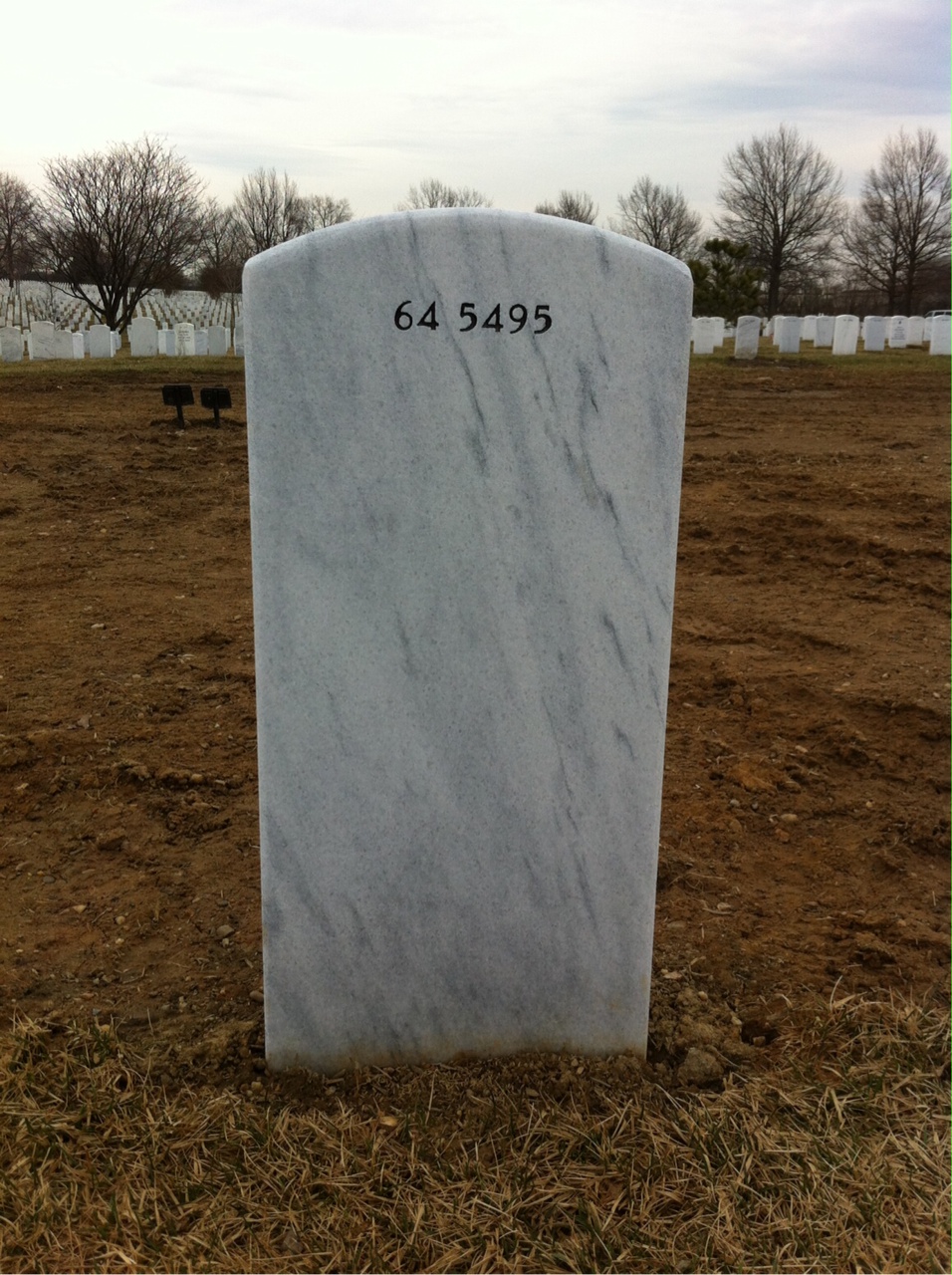Back of headstone — Bruce Minger