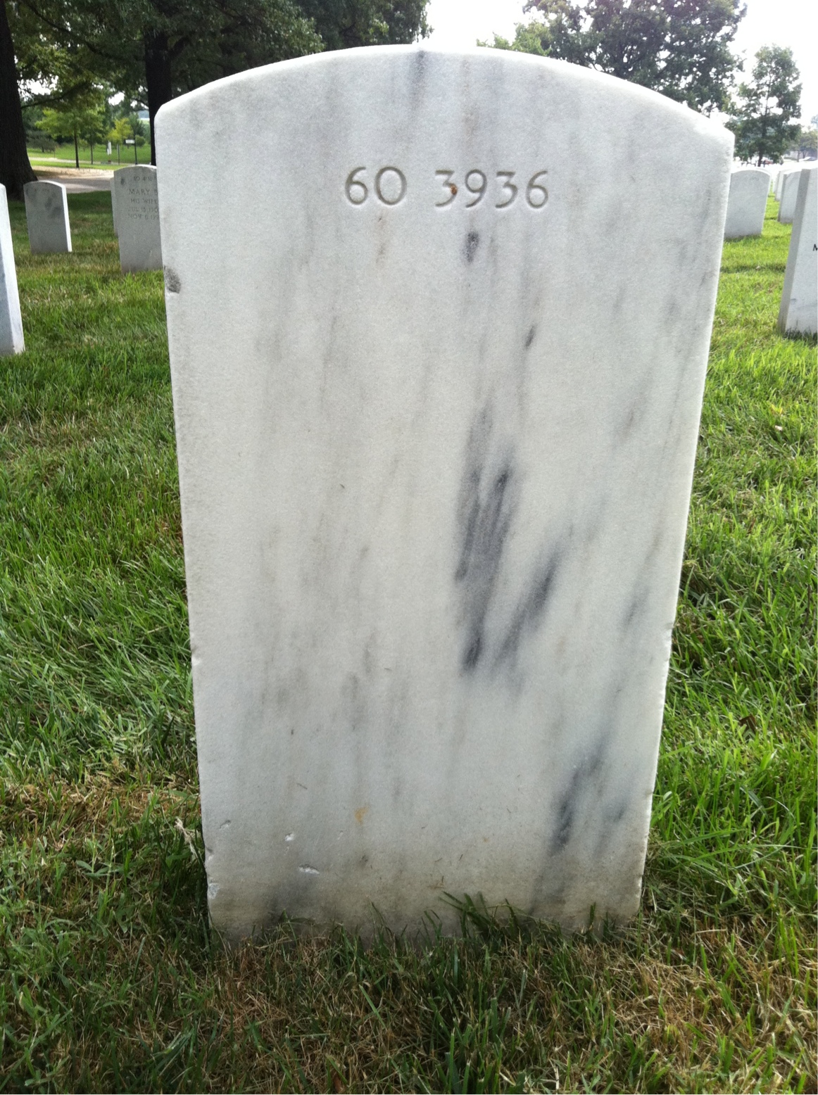Back of headstone — William Montgomery