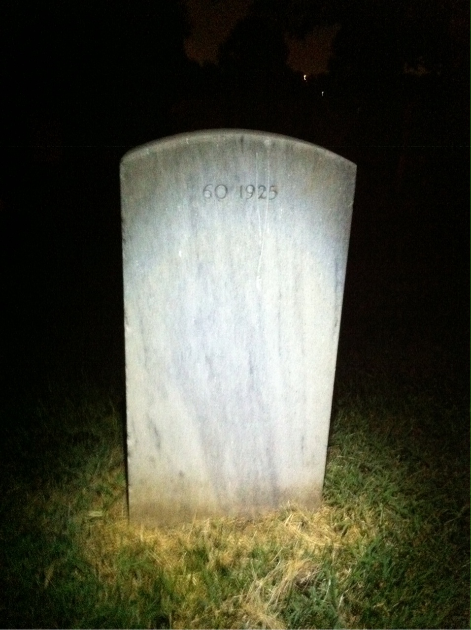 Back of headstone — Robert Miller