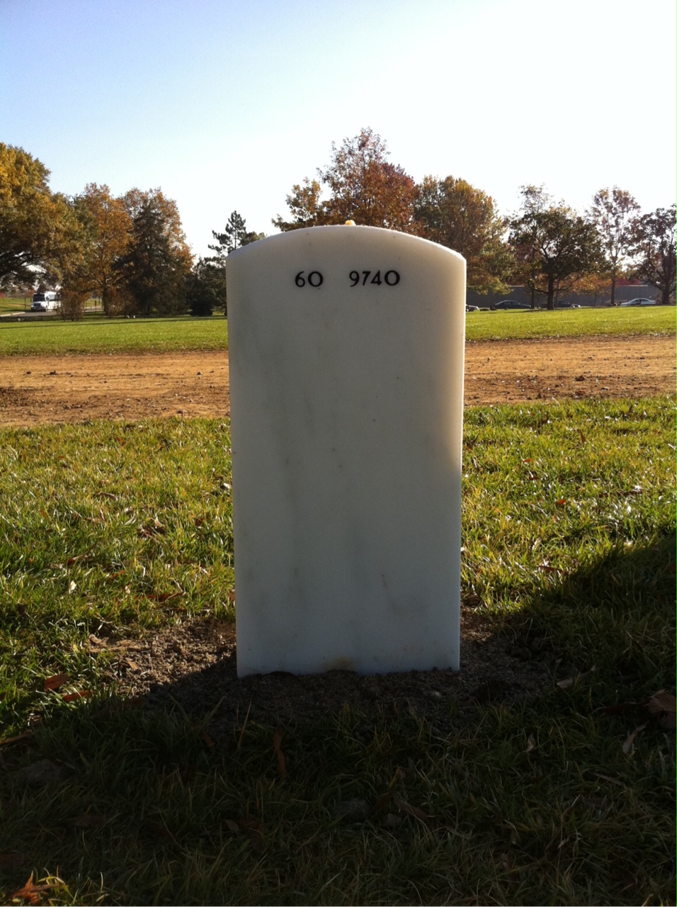 Back of headstone — Robert Gregory Tenney