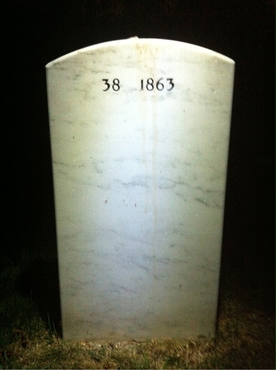 Back of headstone — Jeffrey Peck