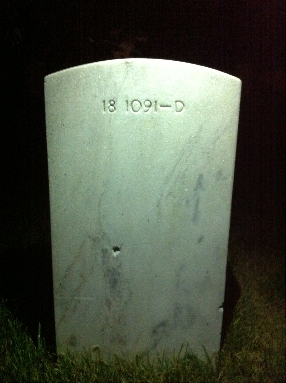 Back of headstone — Rufus Murray