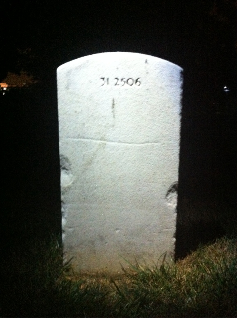 Back of headstone — William Cordell