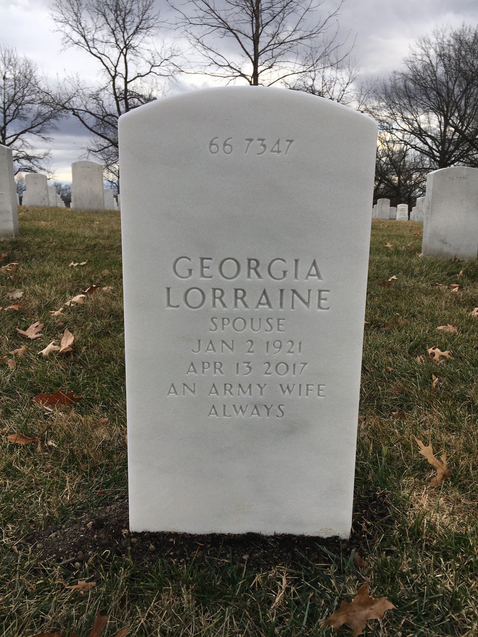 Back of headstone — Charles Rambo