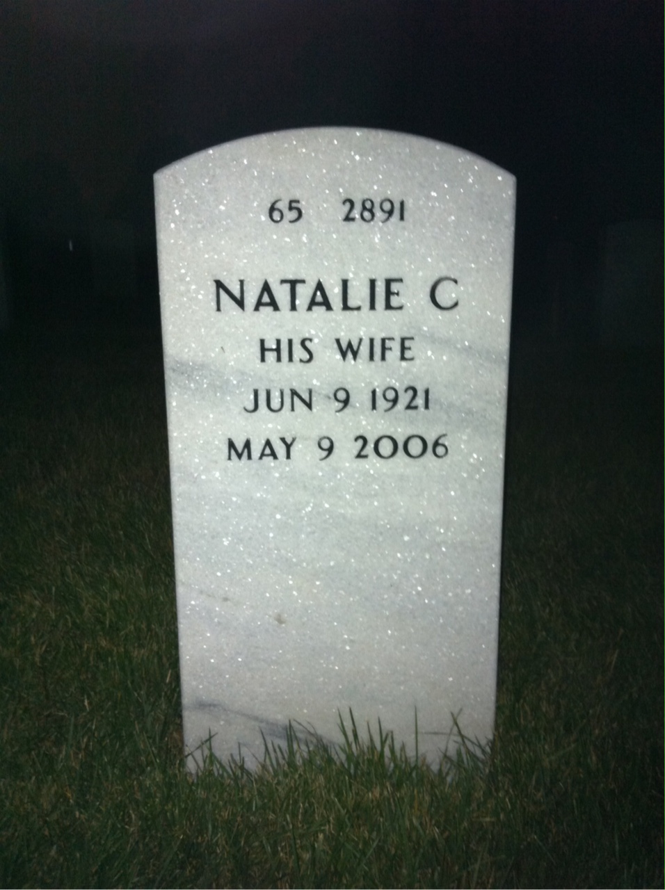 Back of headstone — Franklin Wallace
