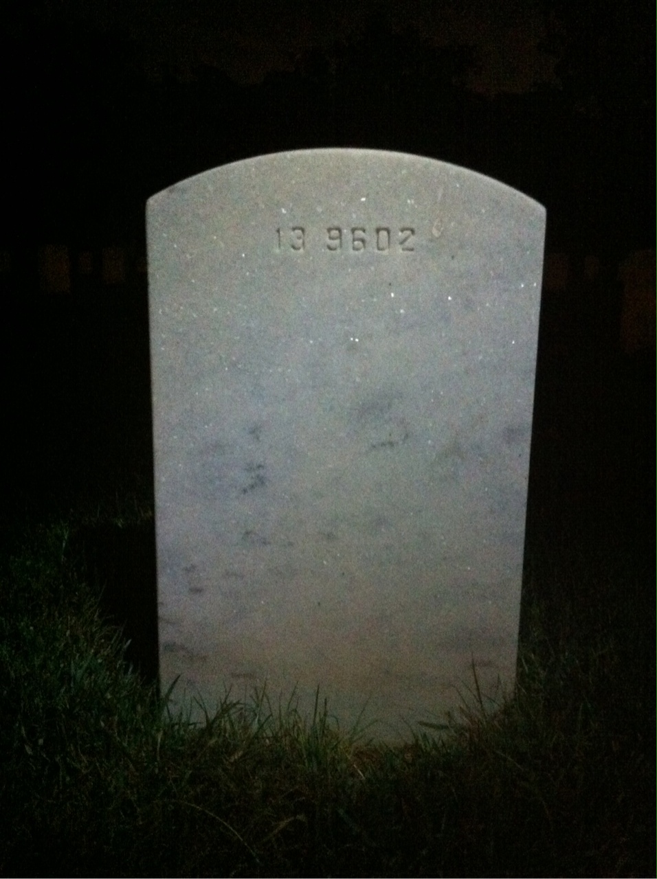 Back of headstone — Oscar Cummings