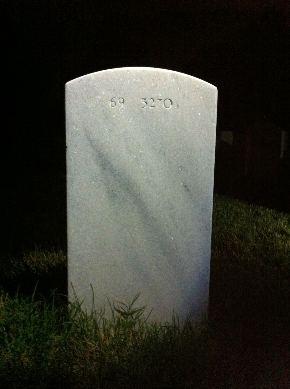 Back of headstone — A Akins