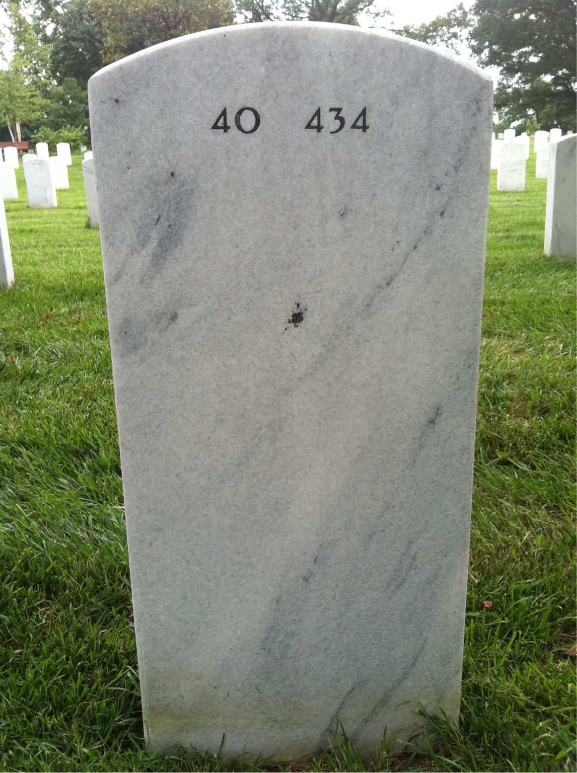 Back of headstone — Charles Copeland