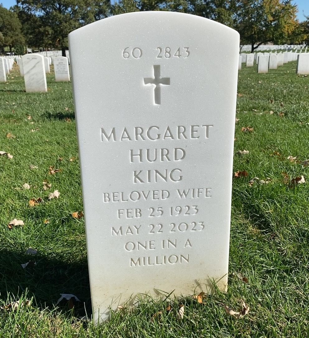 Back of headstone — Joseph King
