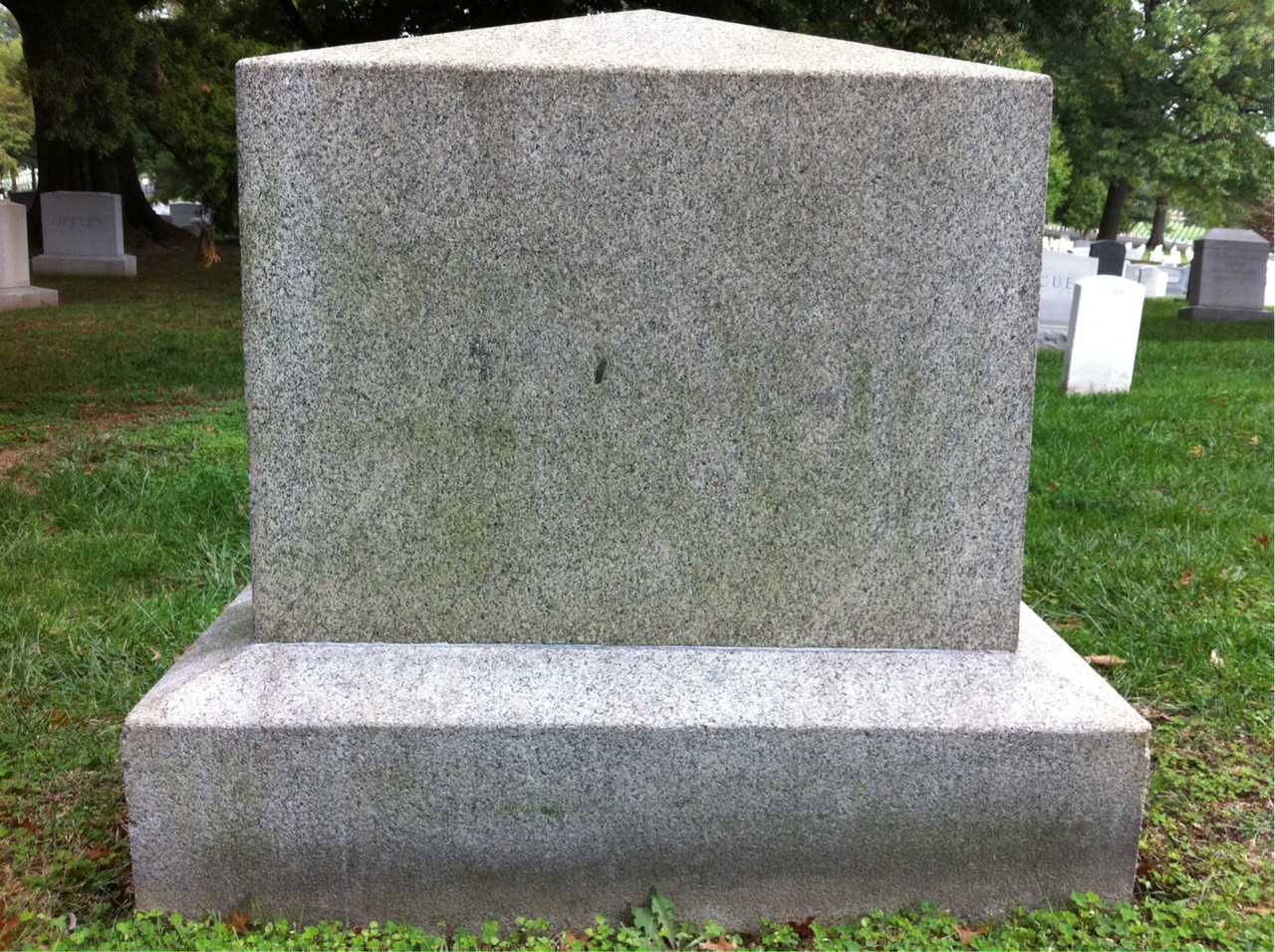 Back of headstone — Nancy Moser