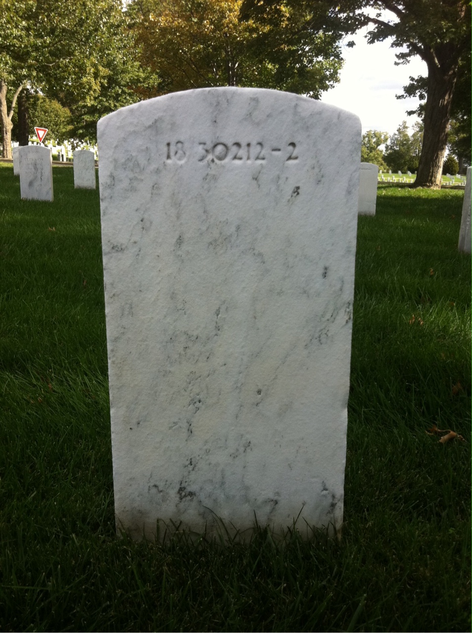 Back of headstone — Katherine Baum