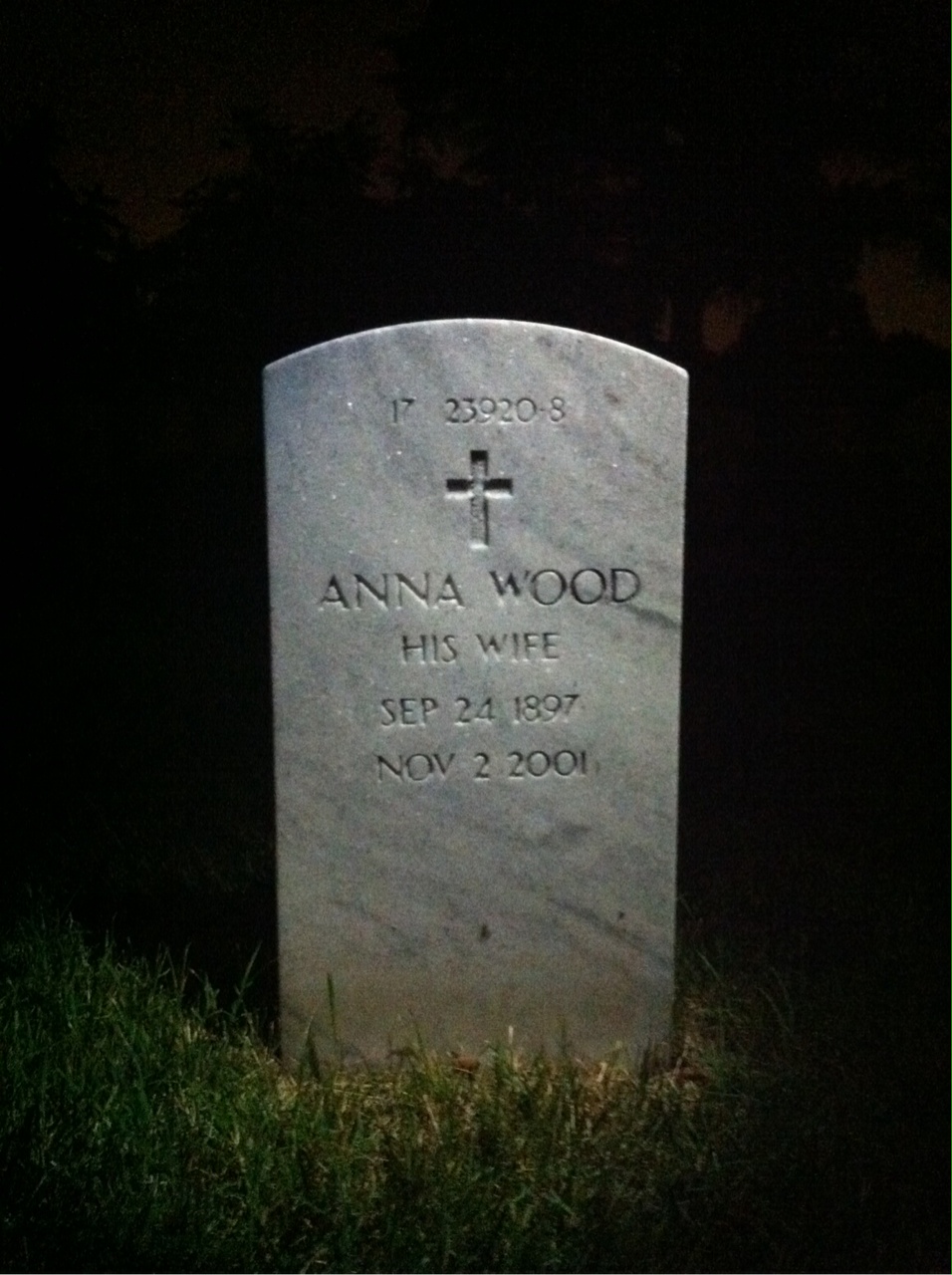 Back of headstone — John Murray