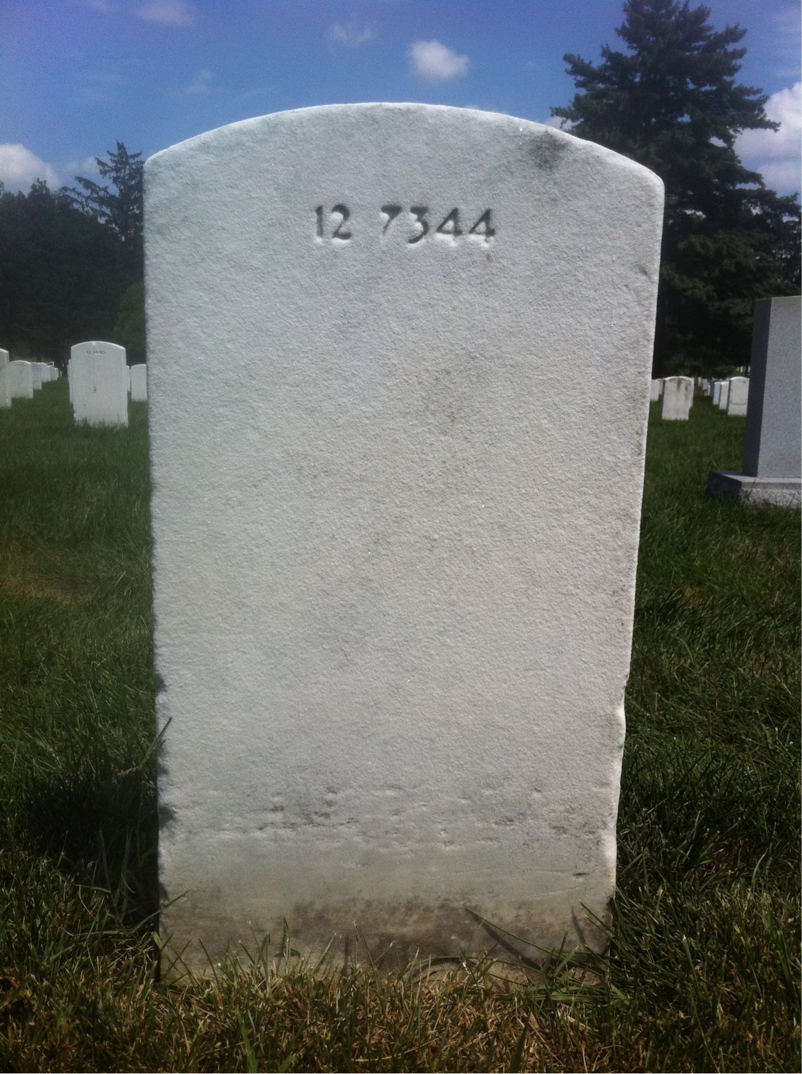 Back of headstone — Arthur Anders