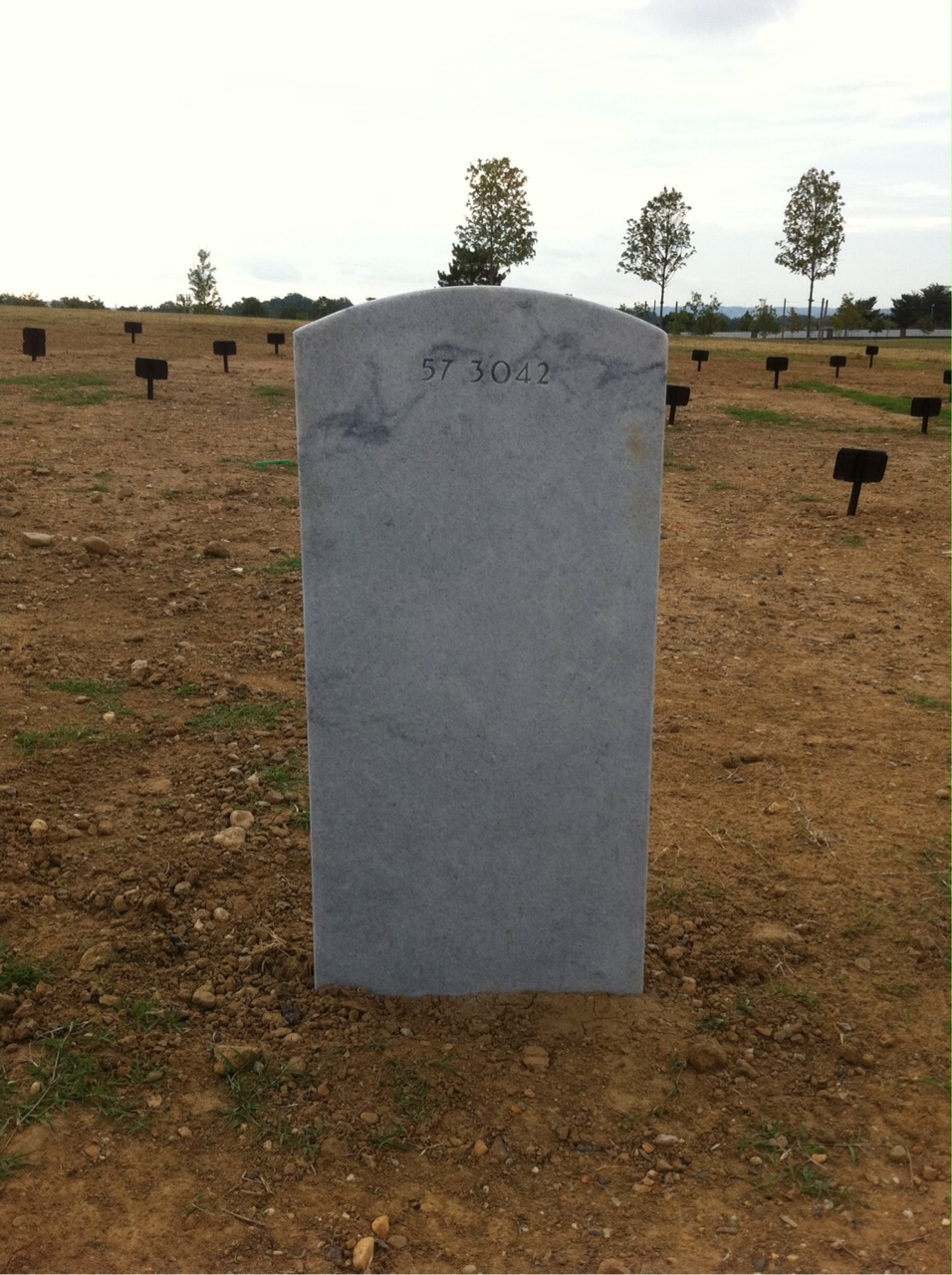 Back of headstone — William Philip Hewel