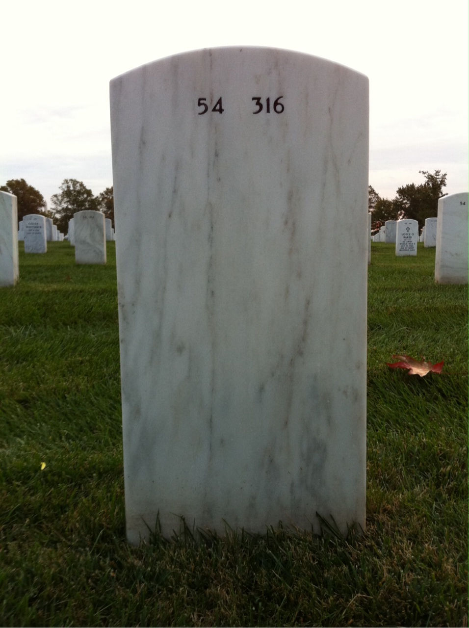 Back of headstone — Richard Miller