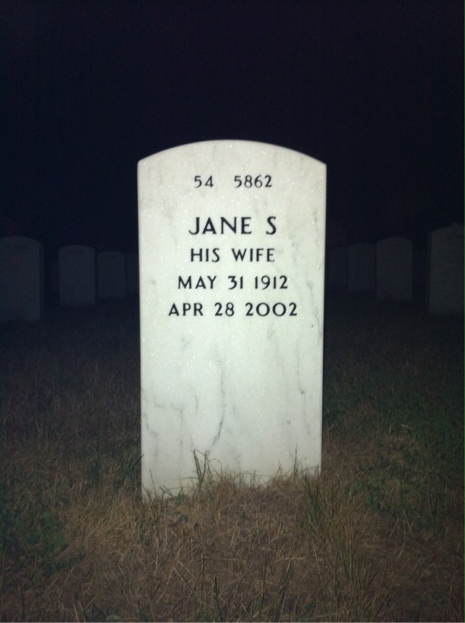 Back of headstone — Dean Rogers