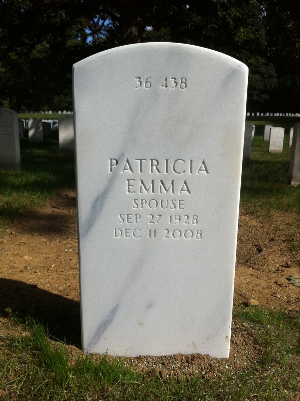 Back of headstone — Richard Thompson