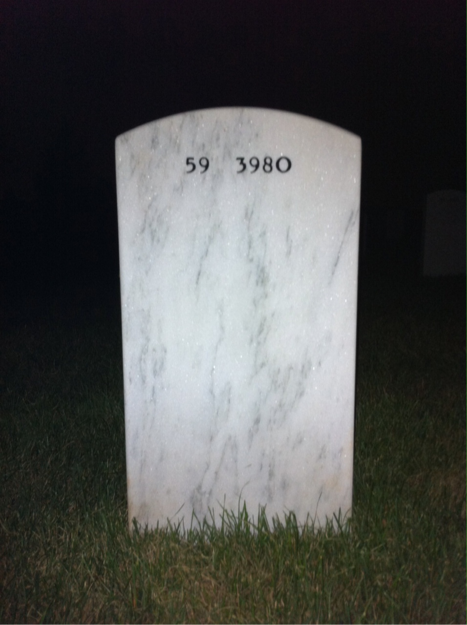 Back of headstone — William Aumen