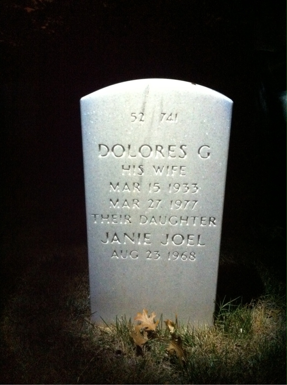 Back of headstone — Merton Jenkins