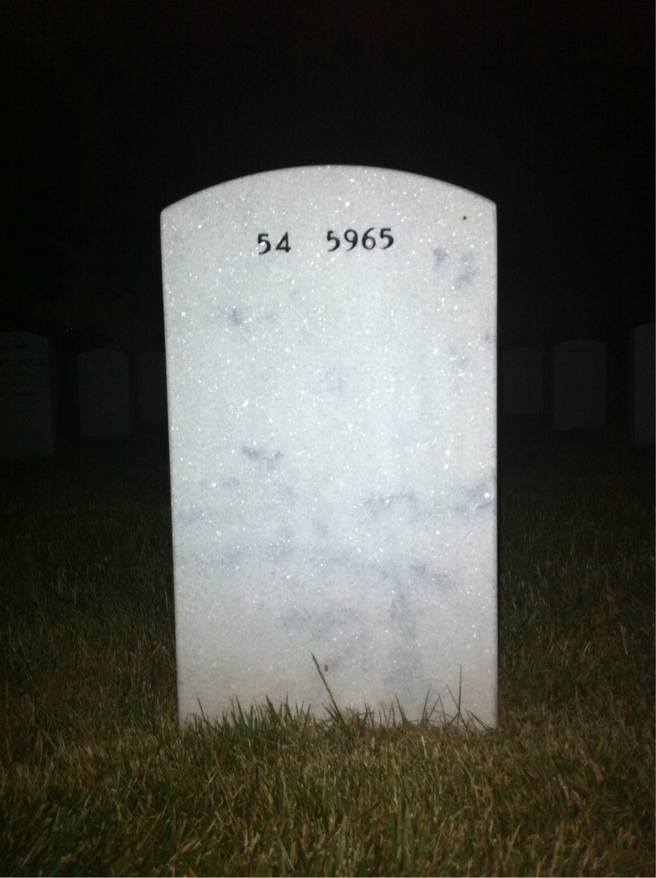 Back of headstone — George Tartaris
