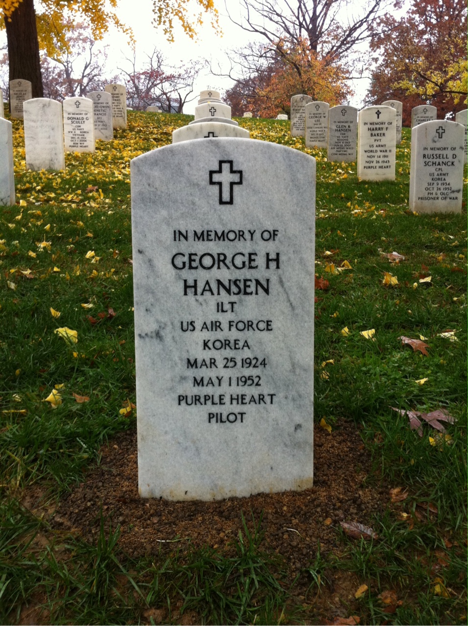 Headstone of George H Hansen