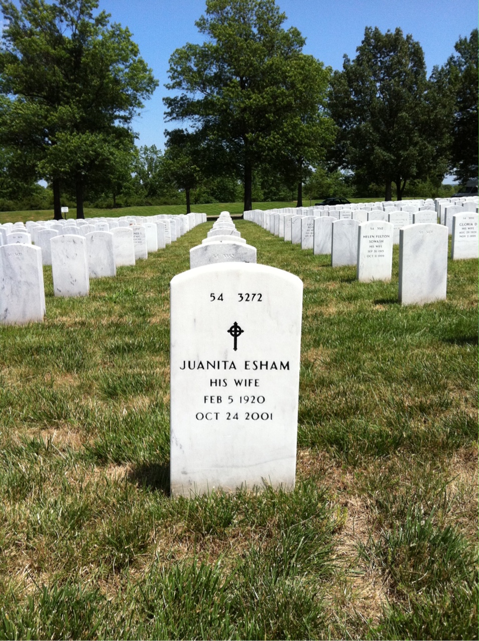 Back of headstone — Thomas Lyons