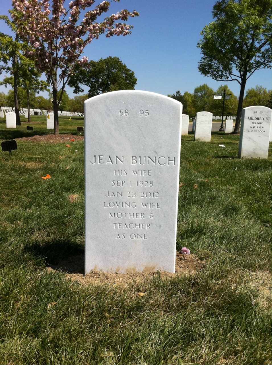 Back of headstone — John Depriest