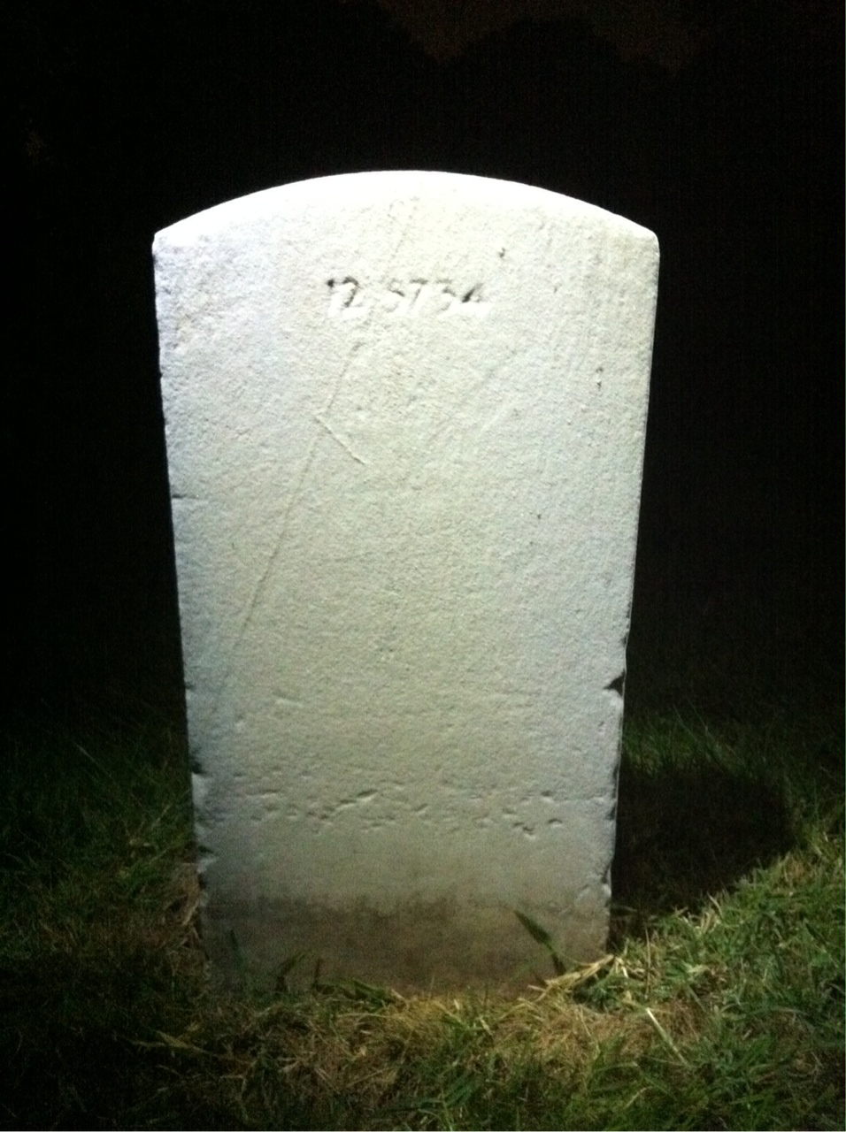 Back of headstone — James Blair
