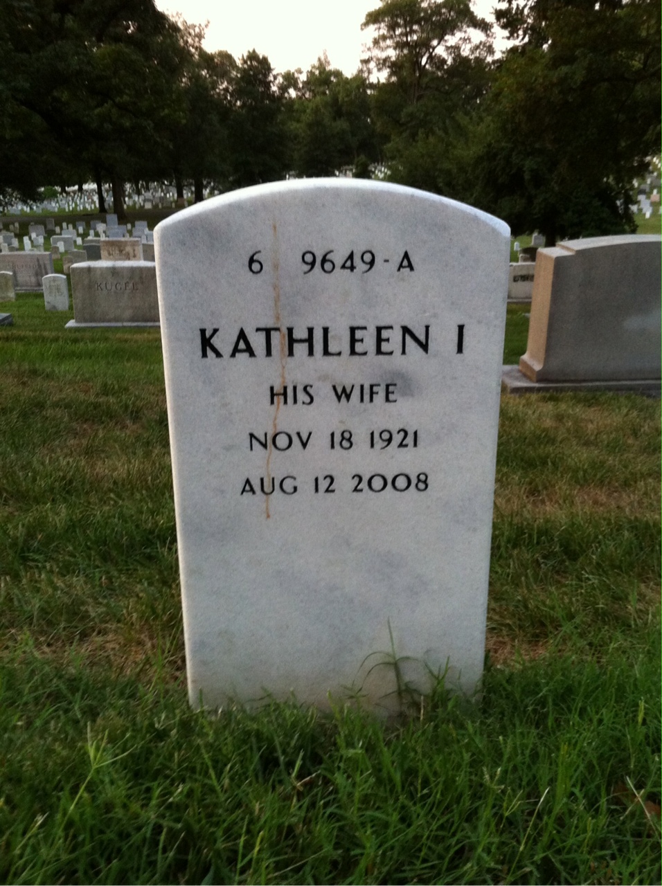 Back of headstone — William Simpson
