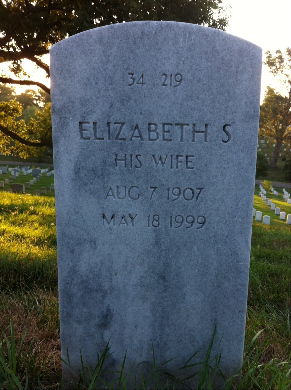Back of headstone — Thomas Jacques Keefe